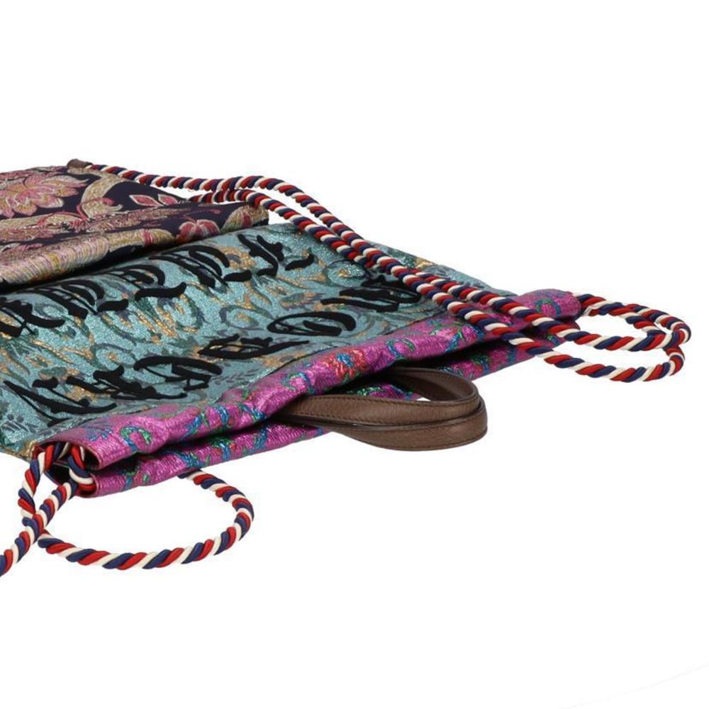 Gucci Embroidered Librogate Drawstring Backpack - image 4